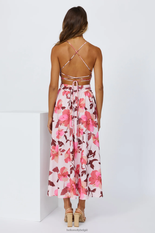 kleding Hello Molly wait in the sun midi-jurk rood XR2L3958