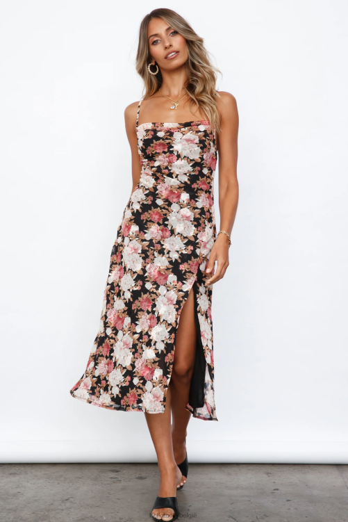 kleding Hello Molly weekend feel midi-jurk zwart XR2L3562