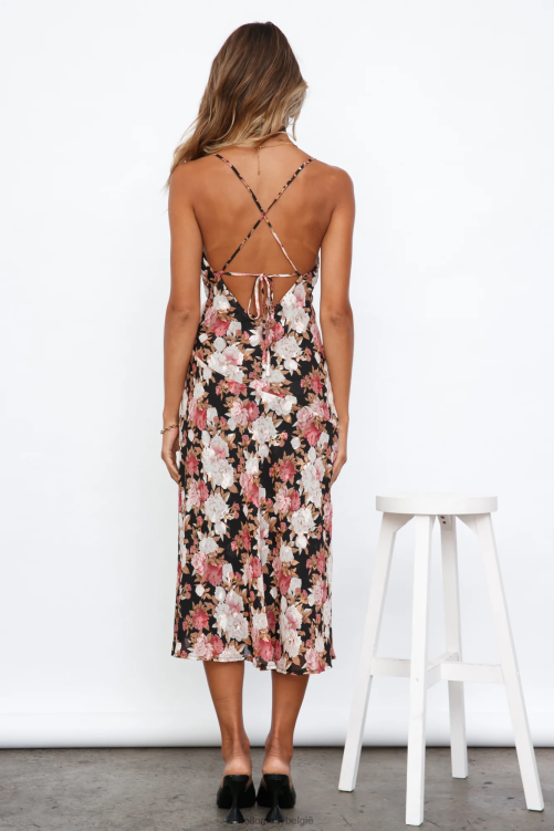 kleding Hello Molly weekend feel midi-jurk zwart XR2L3562