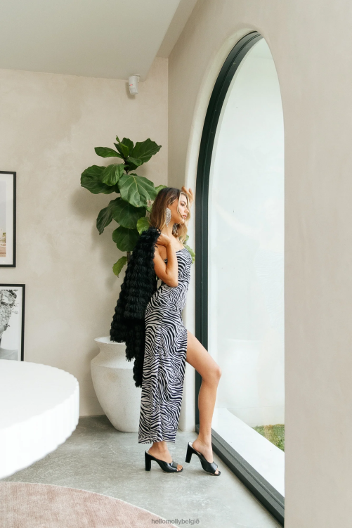 kleding Hello Molly wil meer midi-jurk zebra XR2L5311