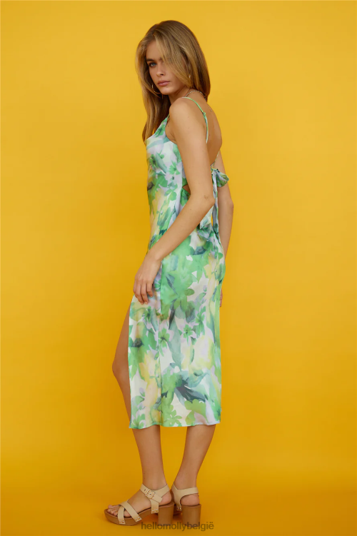 kleding Hello Molly you're the one midi-jurk groen XR2L5222
