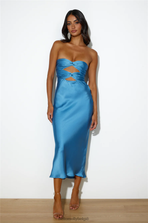 kleding Hello Molly your heat midi-jurk blauw XR2L3772
