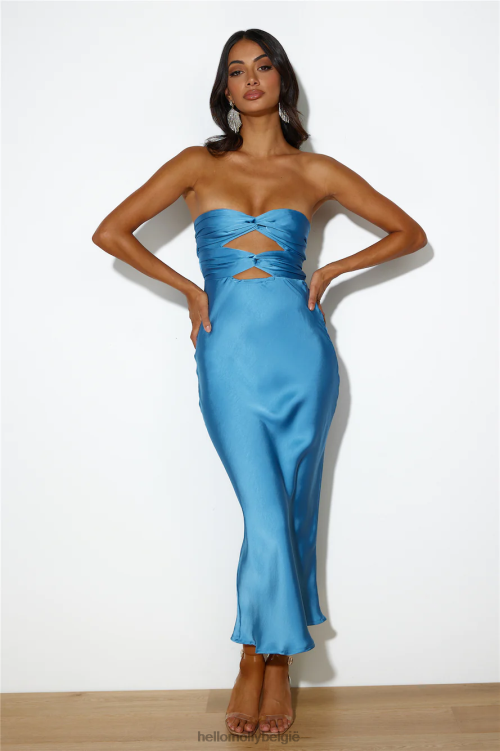 kleding Hello Molly your heat midi-jurk blauw XR2L3772