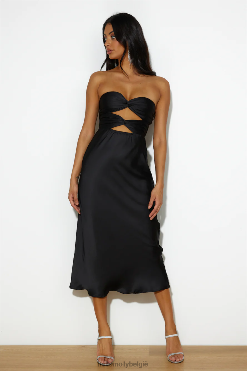 kleding Hello Molly your heat midi-jurk zwart XR2L4003