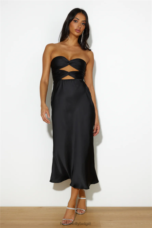 kleding Hello Molly your heat midi-jurk zwart XR2L4003