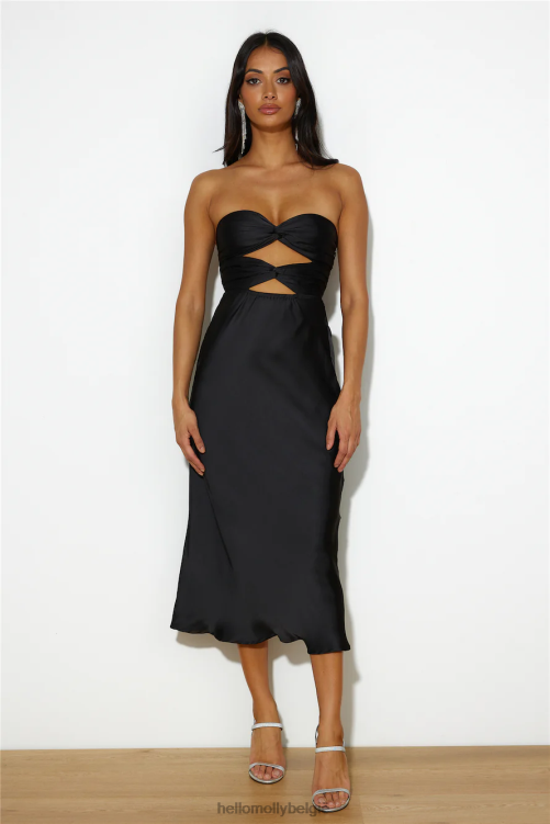 kleding Hello Molly your heat midi-jurk zwart XR2L4003