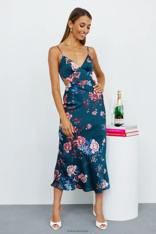 kleding Hello Molly your windy days midi-jurk blauw XR2L4205