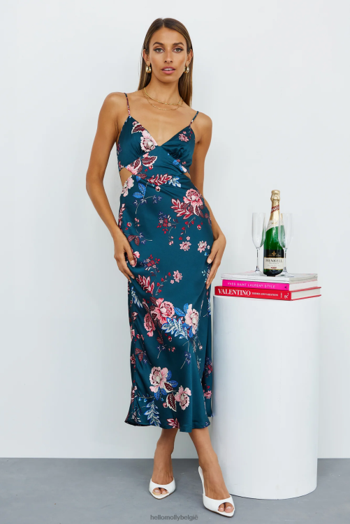 kleding Hello Molly your windy days midi-jurk blauw XR2L4205