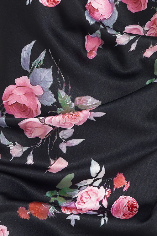 kleding Hello Molly zijdeachtigste minnaar satijnen midi-jurk zwart XR2L5318