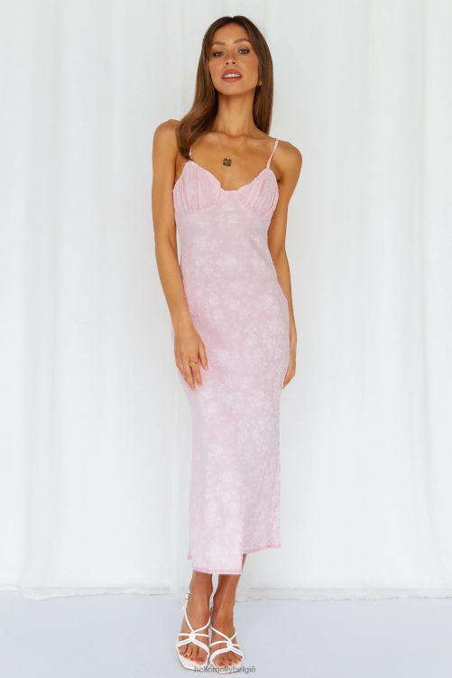 kleding Hello Molly zonnebaden zonnebloem midi-jurken roze XR2L4002