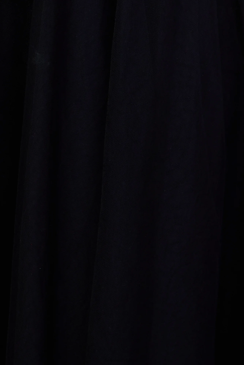 kleding Hello Molly zwerven in de lichte tule midi-jurk zwart XR2L3594