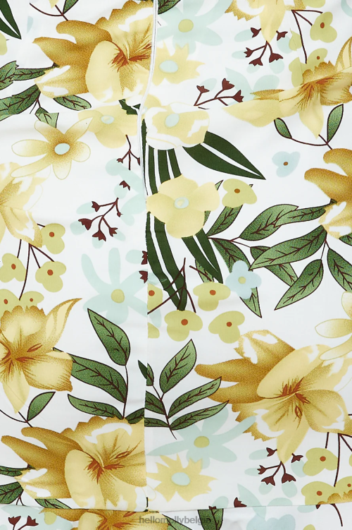 kleding Hello Molly bodemloze mimosa's jurk bloemen XR2L3125