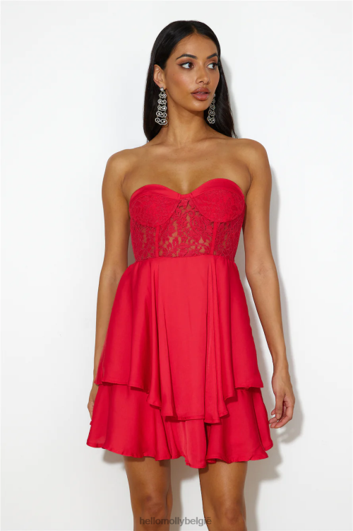 kleding Hello Molly dating nu mini-jurkje rood XR2L3384