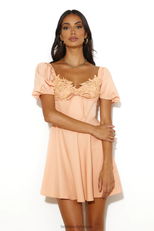 kleding Hello Molly feel fun mini-jurkje oranje XR2L3164