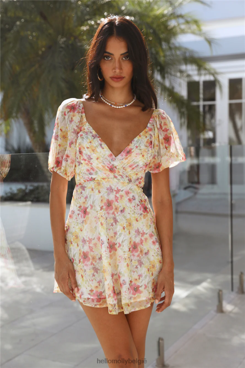 kleding Hello Molly sierlijke uren jurk geel XR2L768