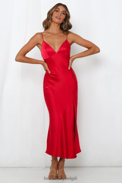 kleding Hello Molly Vraag naar een midi-jurk wijn van een vriend XR2L6941