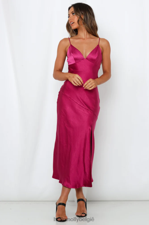 kleding Hello Molly ask for afriend midi-jurk fuchsia XR2L6918