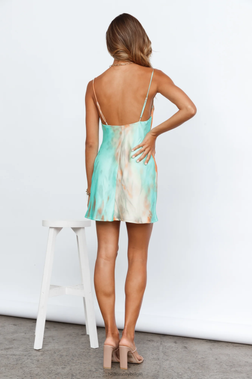 kleding Hello Molly disco diva jurkje oranje XR2L6955