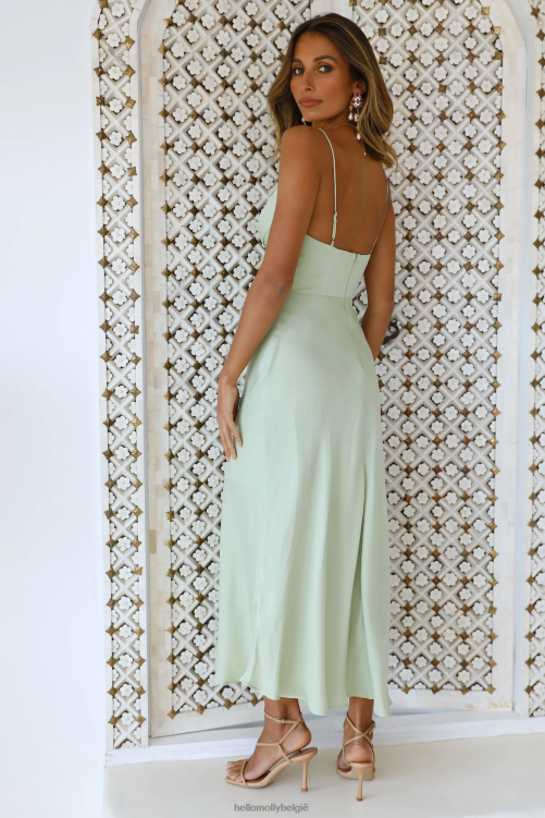 kleding Hello Molly private kiss midi-jurk avocado XR2L6931