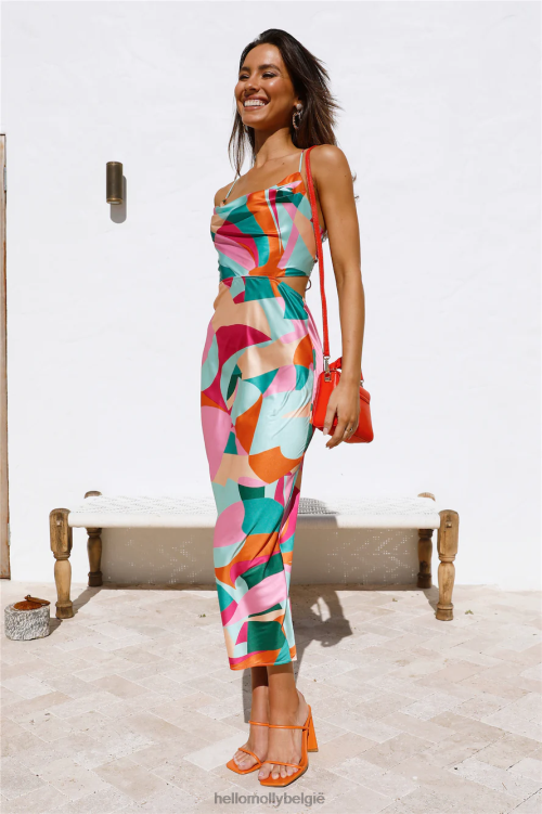 kleding Hello Molly runaway mariposa slipdress multi XR2L3962