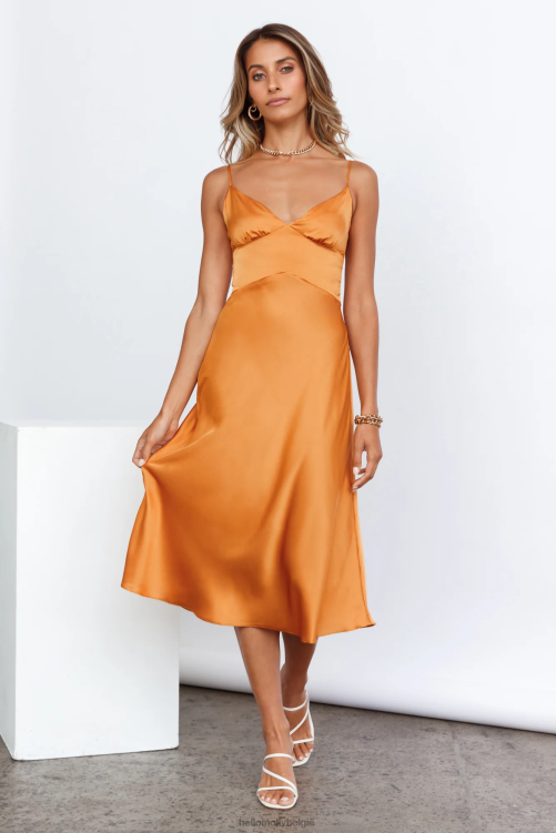 kleding Hello Molly scream queen midi-jurk roest XR2L6939