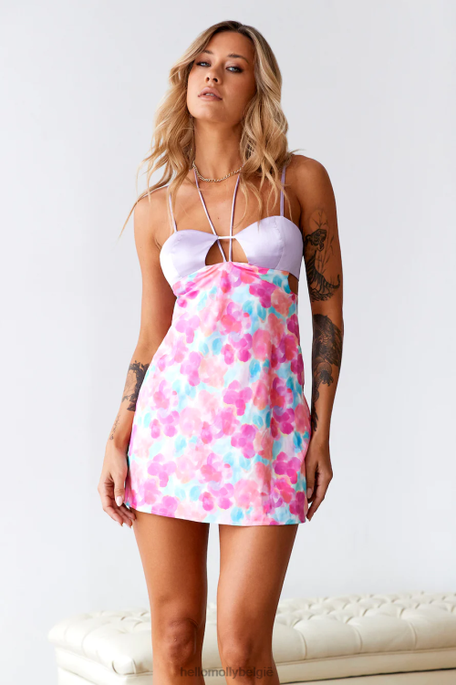 kleding Hello Molly suikerspin mini-slipdress multi XR2L3153