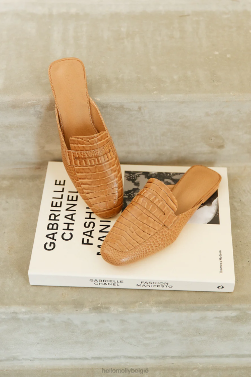 schoenen Hello Molly billini havanna loafer koffie krokodil XR2L9985