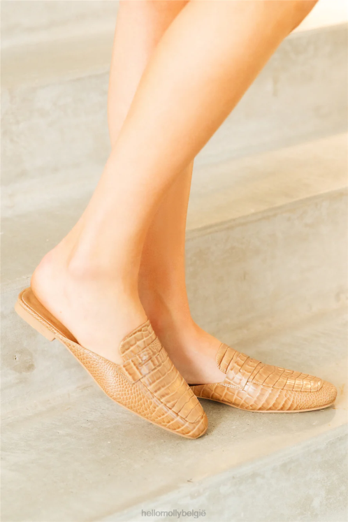 schoenen Hello Molly billini havanna loafer koffie krokodil XR2L9985