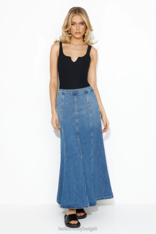 kleding Hello Molly laten we een geribbelde bodysuit zwart combineren XR2L8814