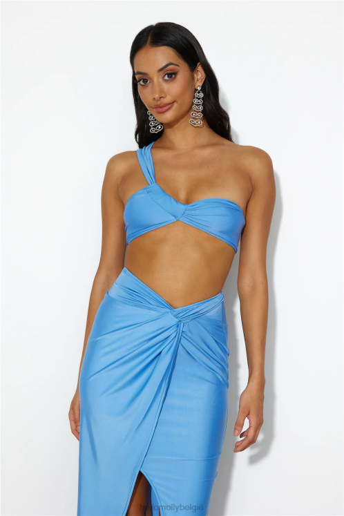 kleding Hello Molly klaar voor goss crop top blauw XR2L8760
