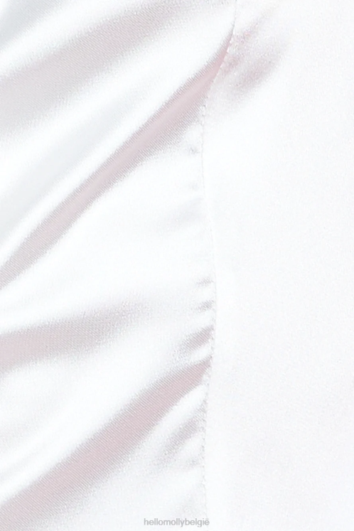 kleding Hello Molly go smooth satijnen crop-shirt wit XR2L8994