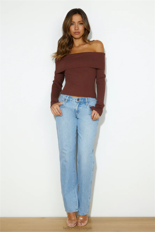 kleding Hello Molly warme en toch koele top bruin XR2L9066