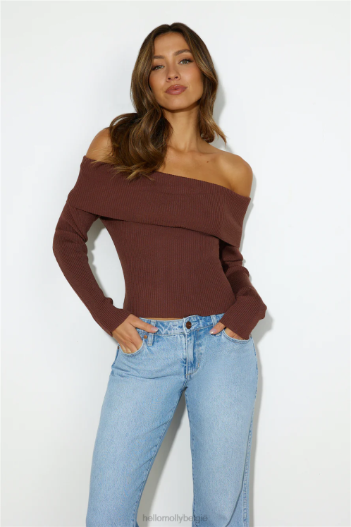 kleding Hello Molly warme en toch koele top bruin XR2L9066