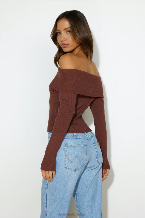 kleding Hello Molly warme en toch koele top bruin XR2L9066