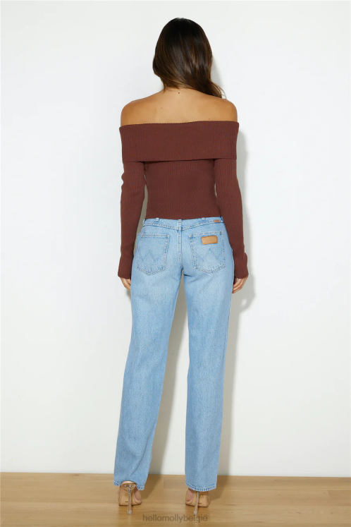 kleding Hello Molly warme en toch koele top bruin XR2L9066