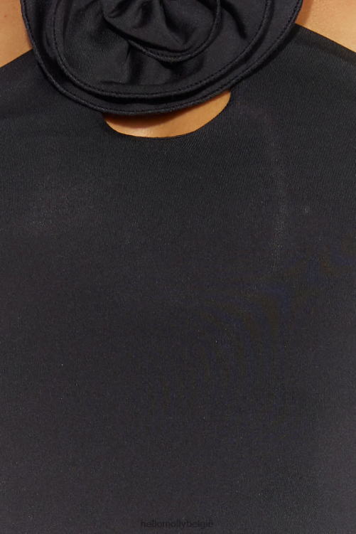 kleding Hello Molly Nights of Cocktails crop top zwart XR2L8602