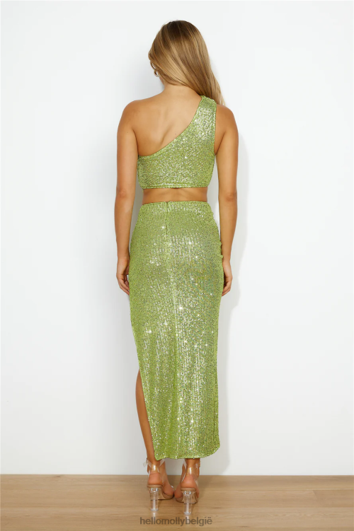 kleding Hello Molly alleen de jouwe crop top groen XR2L8604