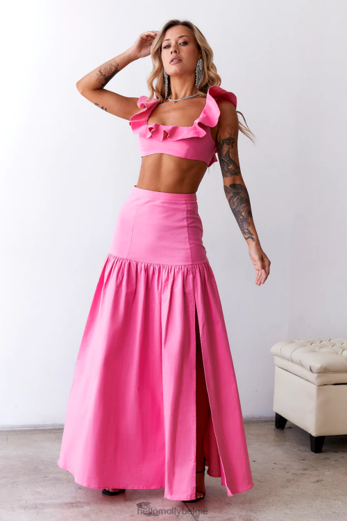 kleding Hello Molly dessertmenu croptop roze XR2L8577