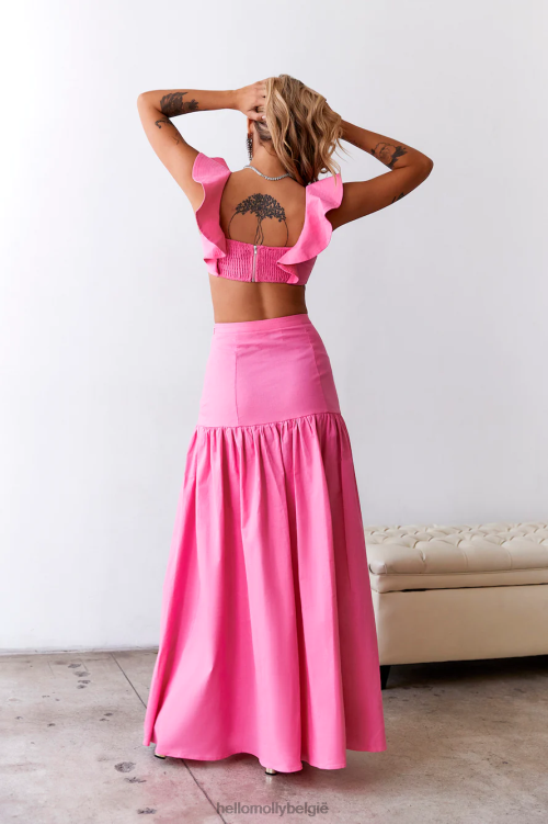 kleding Hello Molly dessertmenu croptop roze XR2L8577