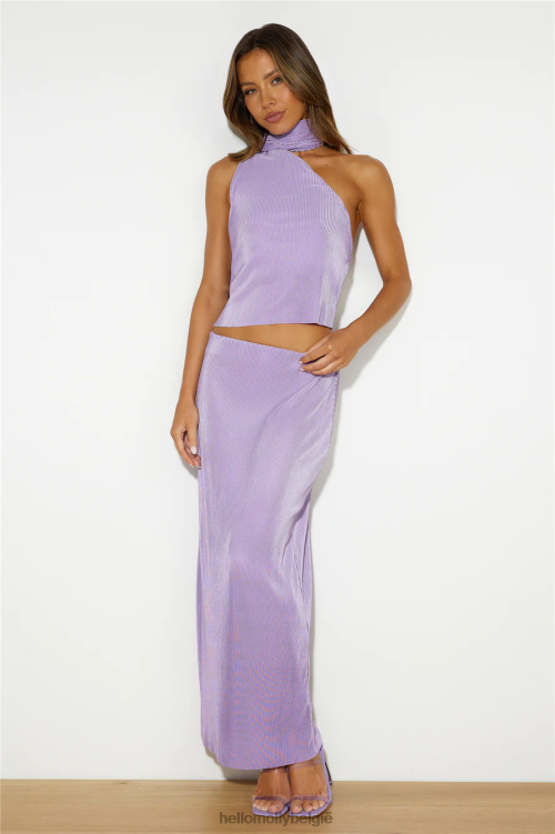 kleding Hello Molly fashion retreat crop top lila XR2L8595