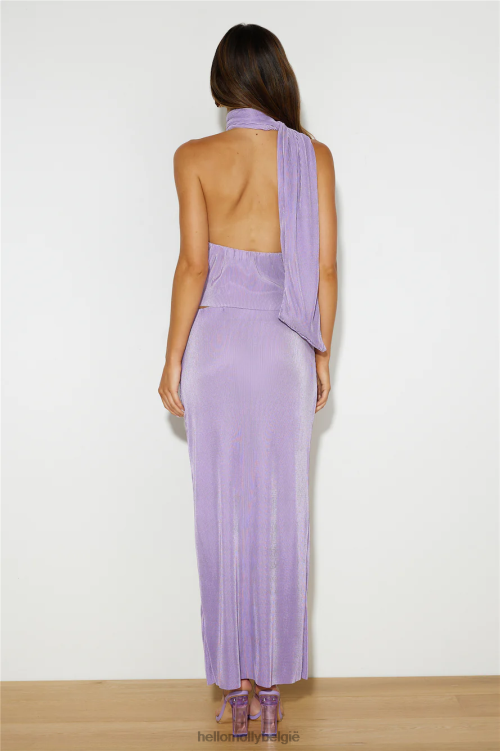 kleding Hello Molly fashion retreat crop top lila XR2L8595