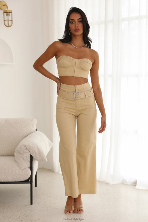 kleding Hello Molly gefilterde crop-top bruin XR2L8625