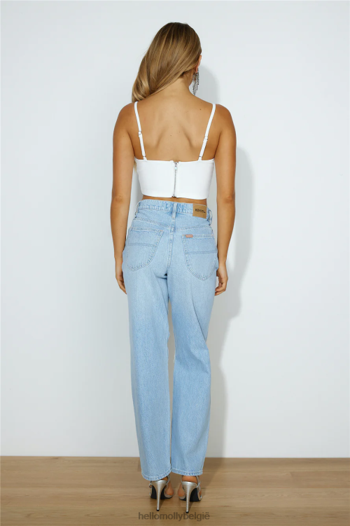 kleding Hello Molly glamour look crop top wit XR2L8560