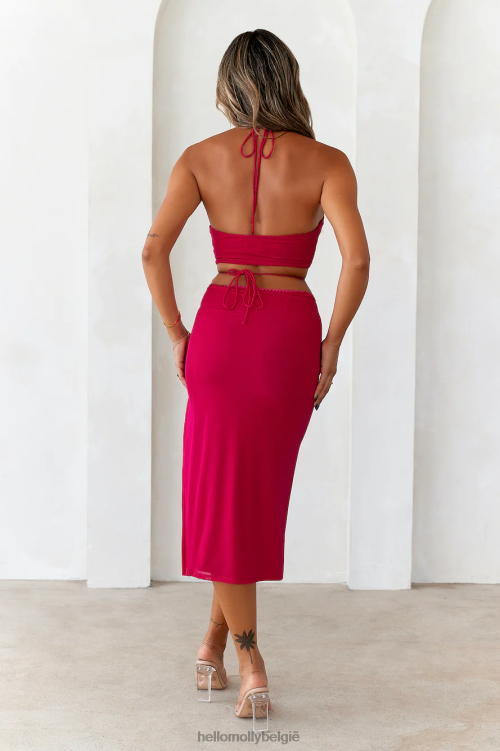 kleding Hello Molly honingzoete crop top roze XR2L8594