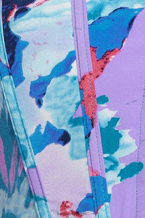 kleding Hello Molly ik hou ervan allemaal crop top blauw paars XR2L8601