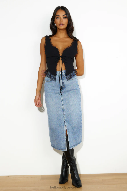 kleding Hello Molly leeuwin heropleving cami top onyx XR2L8550