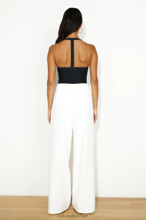 kleding Hello Molly lioness nyc haltertop donker denim XR2L8563