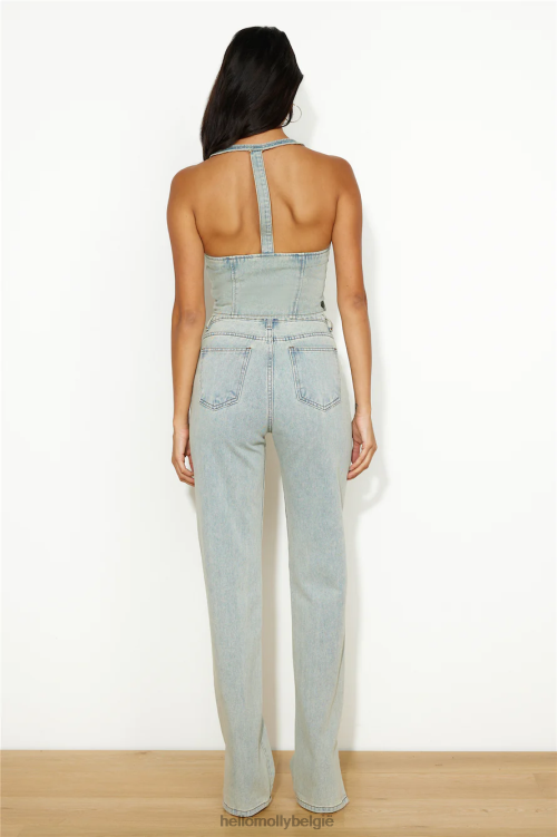 kleding Hello Molly lioness nyc haltertopje lichte denim XR2L8558
