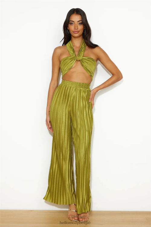 kleding Hello Molly loveline crop top olijf XR2L8637