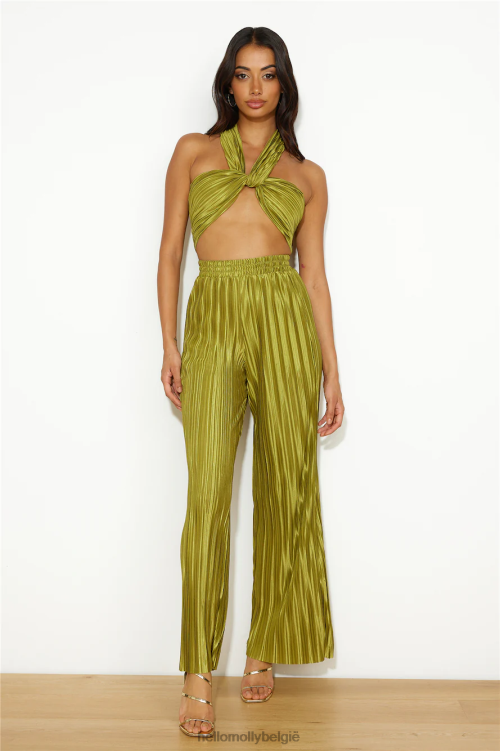 kleding Hello Molly loveline crop top olijf XR2L8637